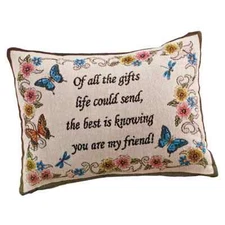 August Grove Wojciech My Friend Rectangular Tapestry Pillow 9" x 12" x 4"
