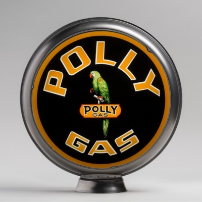 Polly Gas Gas Pump Globe 13.5'' in Unpainted Steel Body (G162)