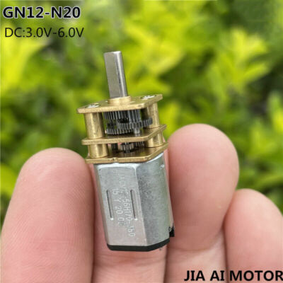 12mm N20 Mini Full Metal Gear Motor DC 3V 5V 6V Slow Speed DIY Smart Robot Car