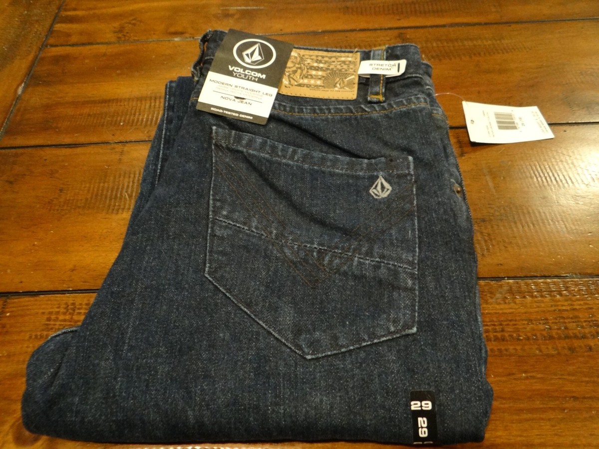 NWT Volcom Big Boys Nova Modern Straight Fit Jeans Size 18 / 29 