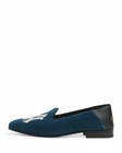 100% AUTH NEW MEN GUCCI NY PATCH FOLD DOWN VELVET LOAFERS/OXFORDS UK 10/US 11 — photo 2