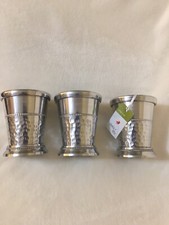 Debí Lilly Decorative Vase Julep Cup Metal Silver Tone 4.5” Wedding Bridal Lot 3