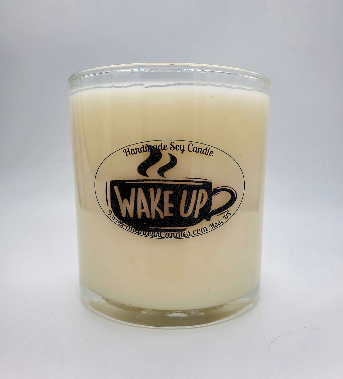 Wake Up Coffee Scented Soy Candle - Hand Poured 9.5 oz  -image