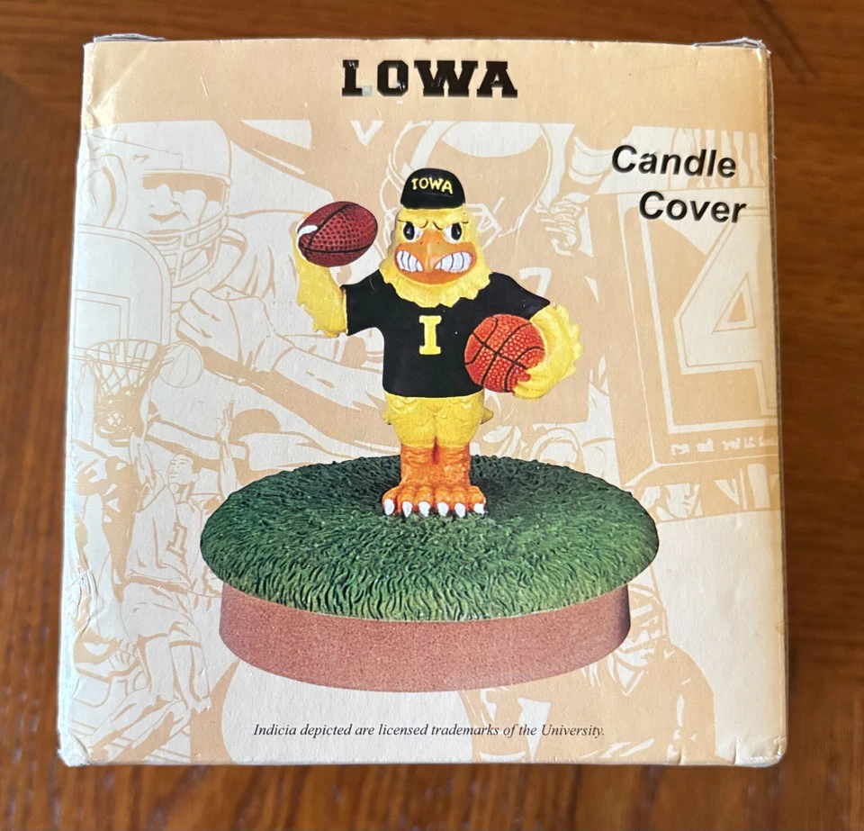 Iowa Football Basketball Candle Topper ~ University of Iowa Herky ~ Talegaters - Image 2 of 4