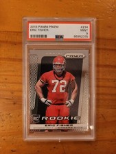 2013 Prizm #234 Eric Fisher Rookie Card PSA 9 Mint Chiefs