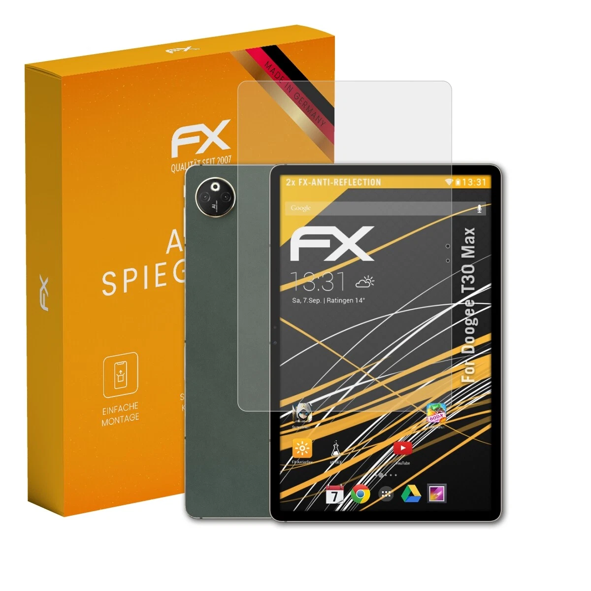 AtFoliX 2x Screen Protector for Doogee T30 Max Screen Protector Matte & Shockproof Film