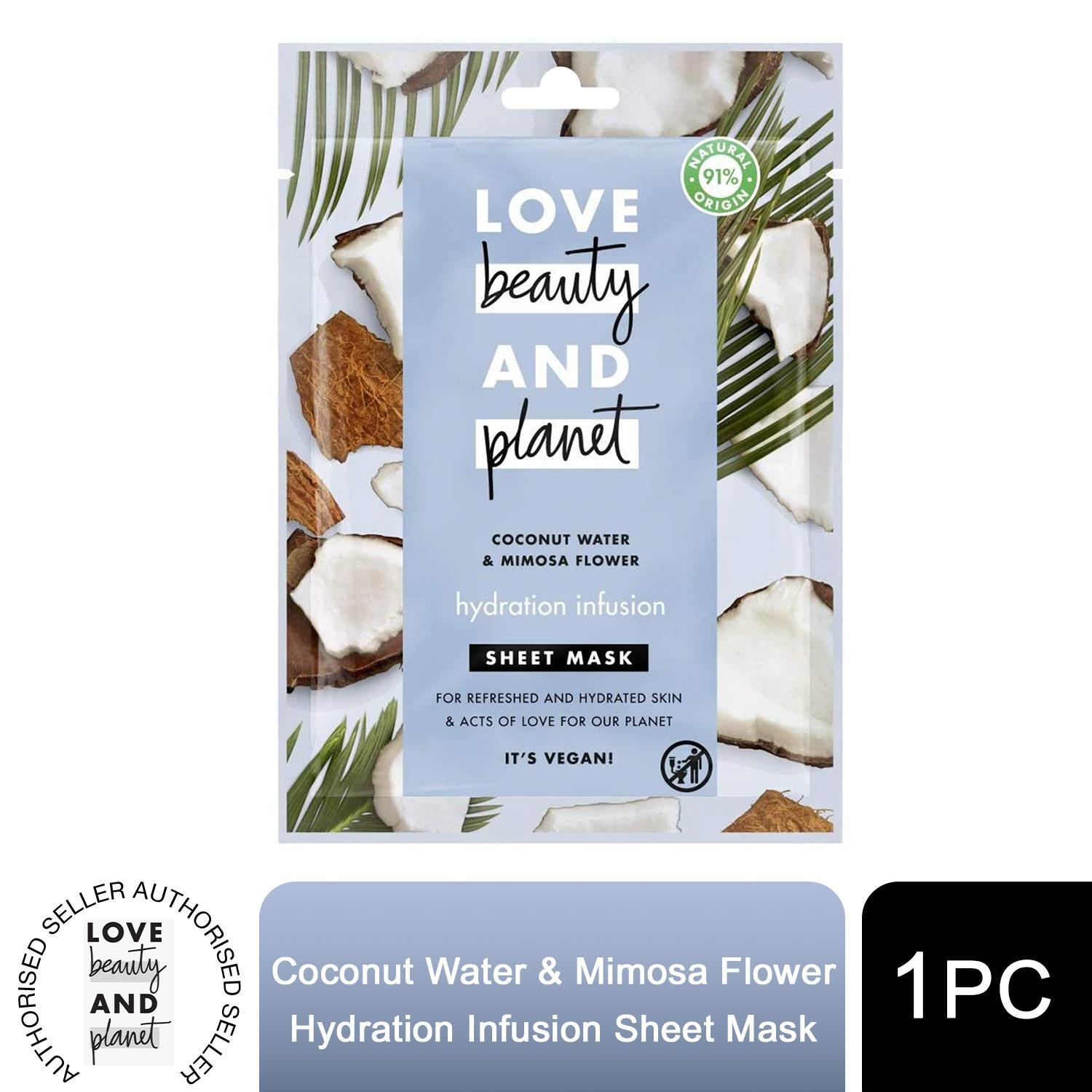 Love Beauty and Planet Hydration Infusion Vegan Sheet Mask for Hydrated Skin,1pc