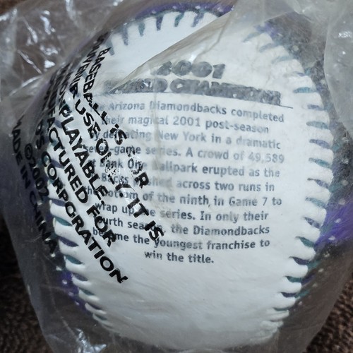 2 New Diamondbacks 2001 World Series Champions McDonalds Fotoball Baseball - 第 3/8 張圖片