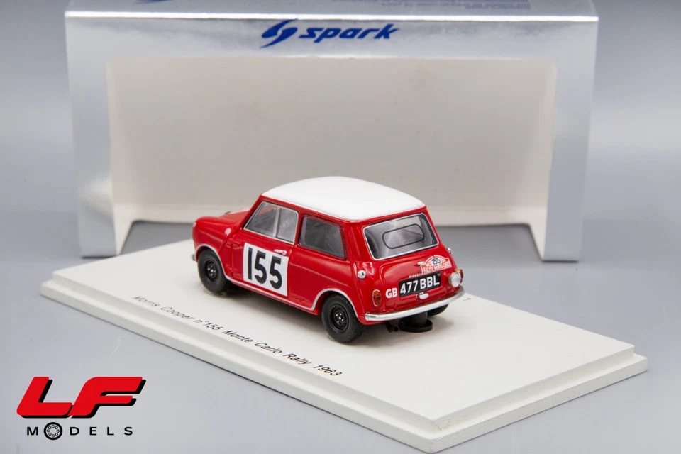 1:43 Morris Cooper n°155 Monte Carlo Rally 1963 - Spark - Immagine 2 di 3