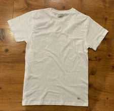 Buffalo David Bitton Men White Crew Neck T-Shirt 100% Cotton, S, M, L