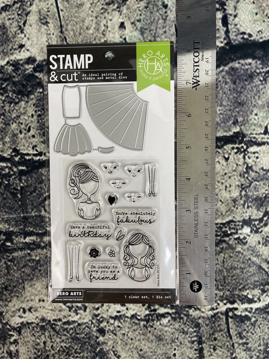 hero arts dress up stamp and cut Clear & Thin Metal Die Set DC211 Cut To The Chase FLAGSHIP Detective stamp A Merry Little Christmas Width:6E