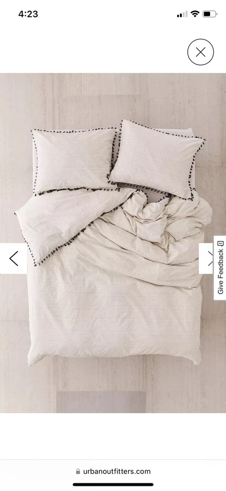 Edredón Urban Outfitters Queen a rayas azules Foto 2 de 4