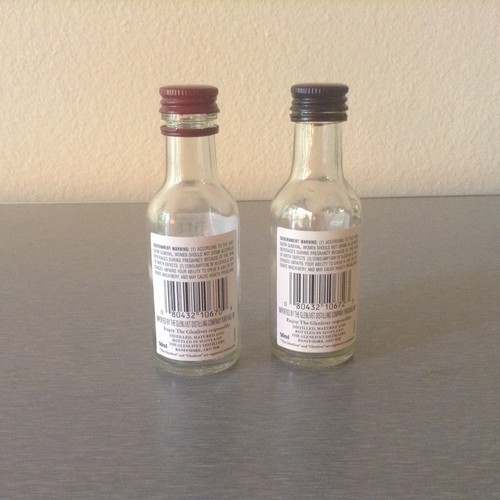 Lot of Two EMPTY Glenlivet Empty 50ml mini 15 & 18 Years Old Scotch Bottles. - Picture 2 of 2