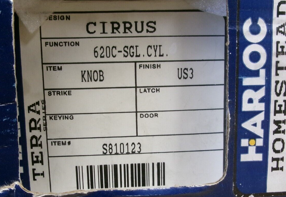 Harloc by Yale Homestead Springfield Handleset 726SS.CLip US3 Pol