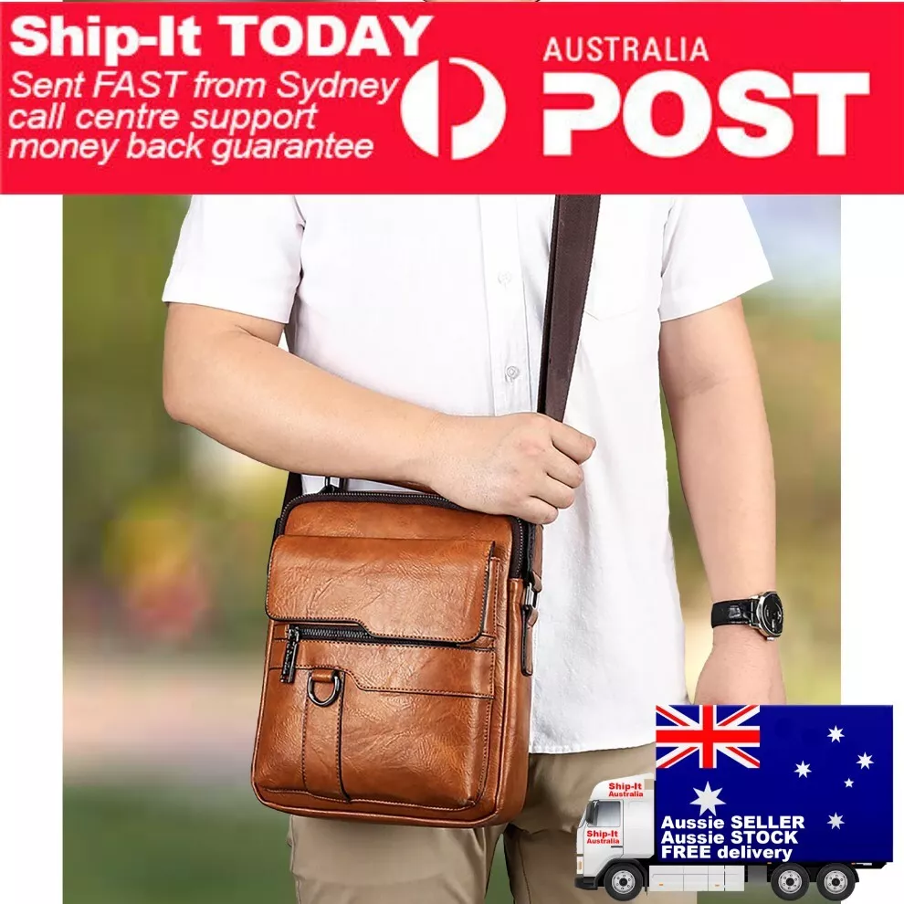Mens Leather Messenger Bag Large Weekend Bag Satchel Overnight Bag Business Bag