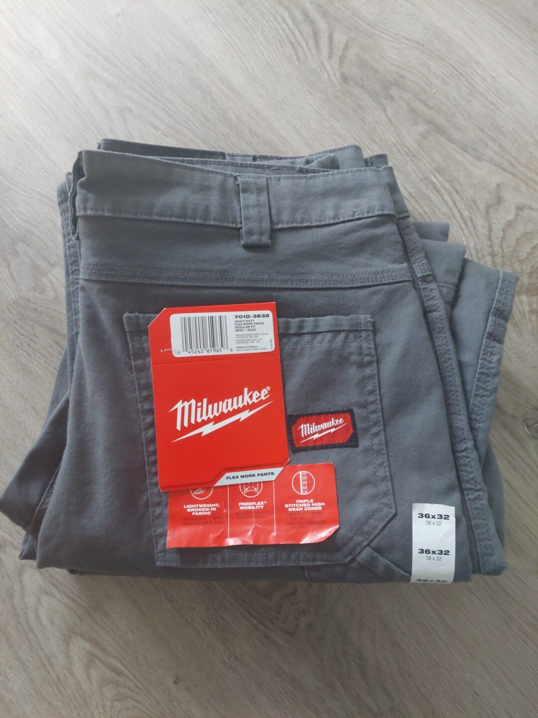 NEW MILWAUKEE 36x32 701G 3632 HEAVY DUTY FLEX WORK PANTS REGULAR FIT