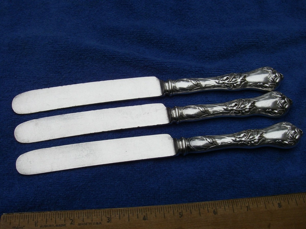 Reed & Barton LES CINQ FLEURS (1900) Sterling LUNCHEON KNIFE-8 7/8