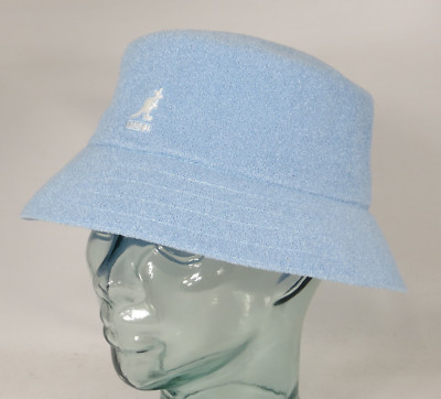 Original Kangol Bermuda Bucket Hat Fischerhut Frottee Hut blau NEU