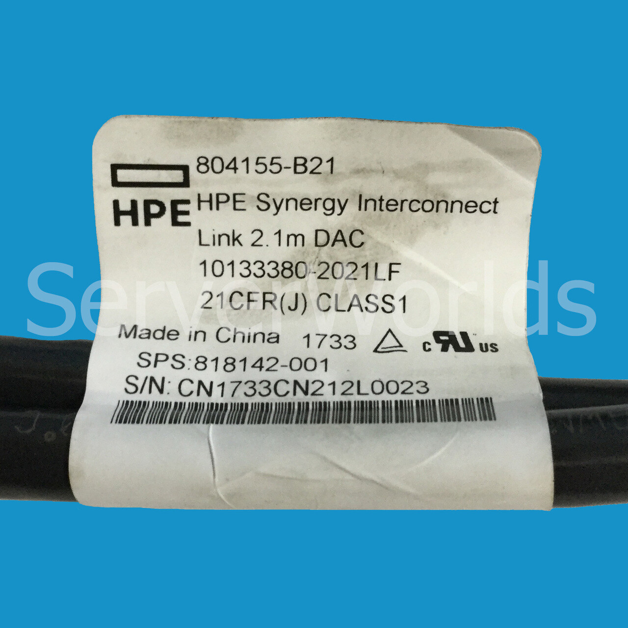 HPe 818142-001 Interconnect 2.1M Direct Attach Copper Cable 804155-B21 ...