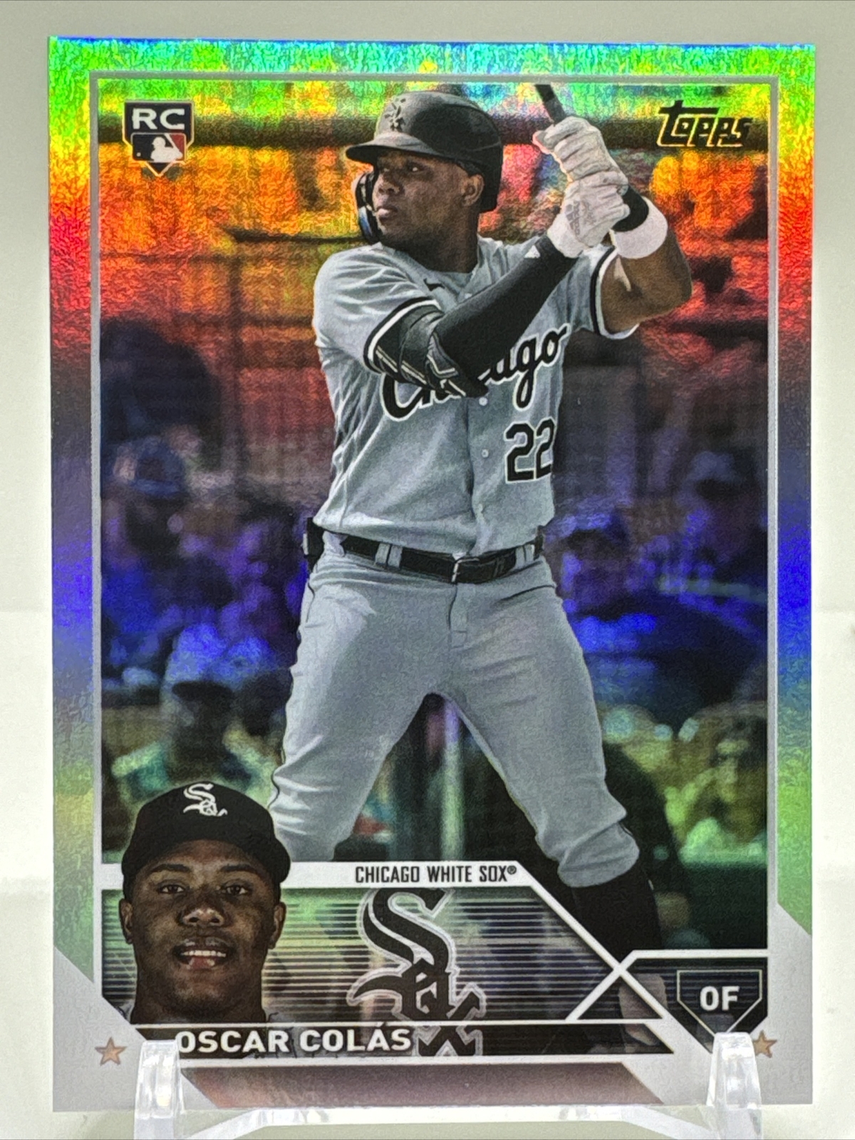 2023 Topps Series 2 Oscar Colas RC Rainbow Foil #545 Chicago White Sox