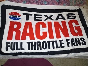 BOBBY LABONTE AUTOGRAPHED HUGE HEAVY TWO SIDED TEXAS FLAG
