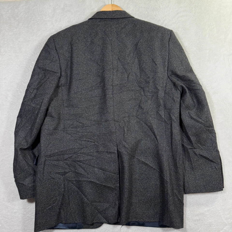 Chaqueta Blazer Hickey Freeman Para Hombre 42R Gris Lana de Cordero Cachemira Piel de Tiburón Preppy Foto 3 de 4