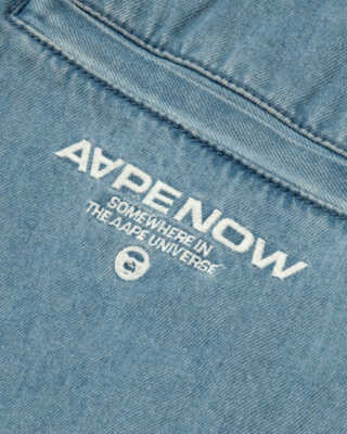 Aape By A Bathing Ape Men's Denim Jogger Pants 2024 FW AAPE Aape By A Bathing Ape Men's Denim Jogger Pants 2024 FW AAPE