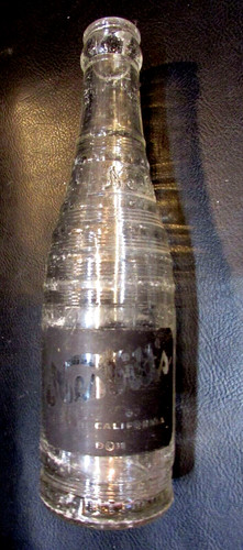 Vintage 1949 Nesbitt's California Black Label 7 oz 8.25" Glass Soda Pop Bottle