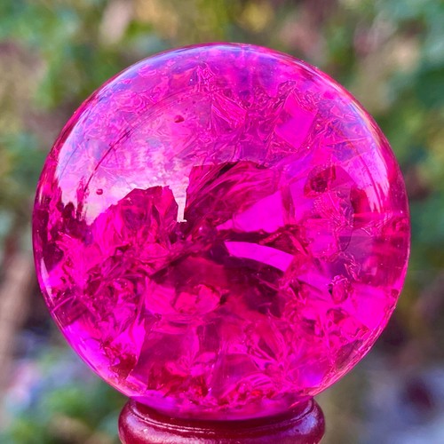 157G Natural Titanium Rainbow Quartz sphere Crystal ball Healing - Picture 6 of 22