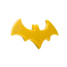 Batman Matte Gold Emblem Sticker - The Dark Knight 3d Badge - 4.2 X 2