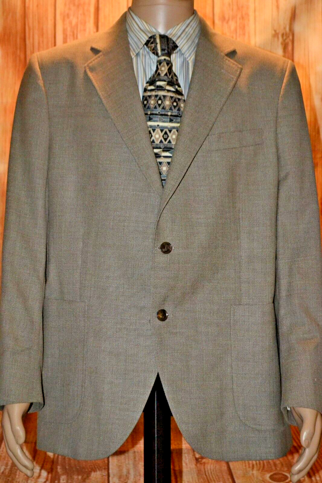 Peter Millar Men Beige Wool Partial Lining 2 Fron… - image 2