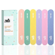 Professional Mini Nail File – 12 Stylish - Practical Fingernail File Pack for 