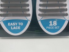 Total Vision Products No-Tie Silicone Shoelaces Black 18 Piece Set