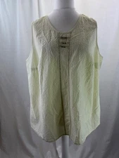 Doris Streich Cream White Vest Top Stretch Size L VGC