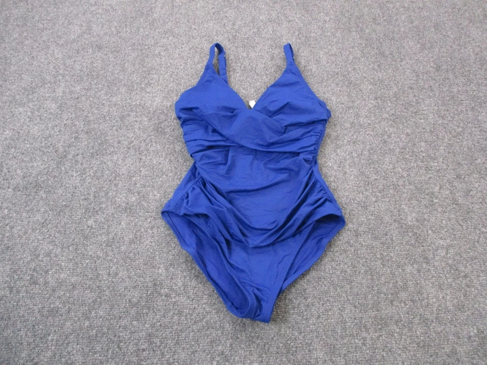 Tommy Bahama One Piece Swimsuit Women 4 Blue Cross Front Beach Ocean Pool NEW - Image 2 of 4