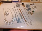 LOT OF VINTAGE RHINESTONE COSTUME JEWELRY