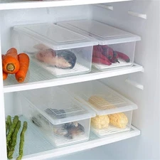 Refrigerator Storage Boxes 6 Pack Airtight BPA-Free Built-In Draining Tray