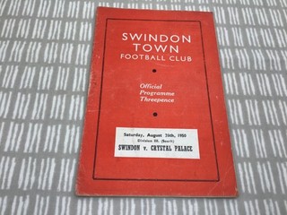 Swindon Town v Crystal Palace 1950/51 Division 3 South 26th August 1950