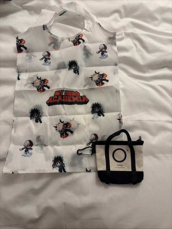 Anime Expo 2026 Mini Canvas Tote Bag Opens Up To Nylon Bag My Hero Academia