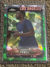 2024-25 Topps Chrome Sapphire Green Refractor #176 Norman Powell #D 91/99