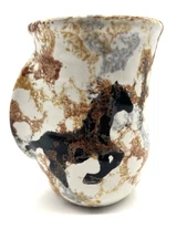 Neher Pottery Clay in Motion RIGHT HAND Warmer Mug w/Horse 2005