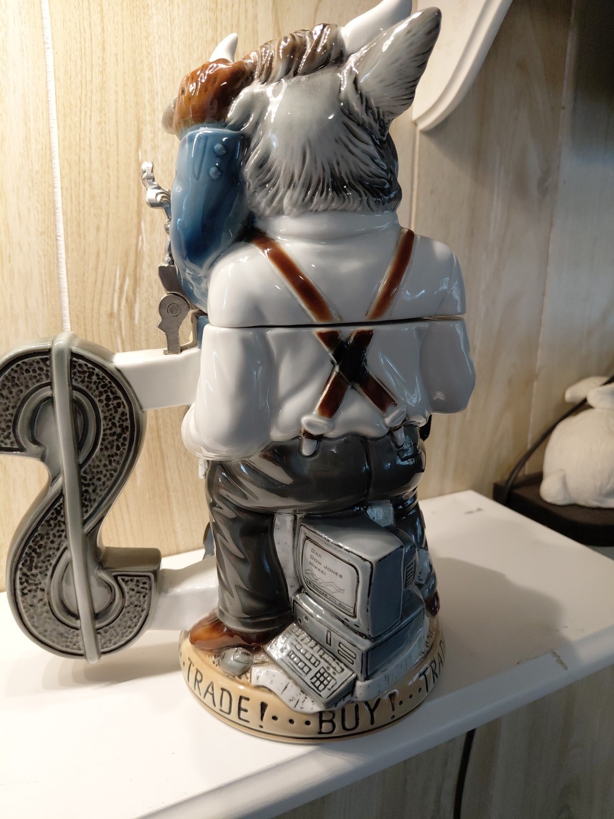 Bull And Bear Handarbeit Wall Street Themed Made Germany Limited Edition 11 Inch