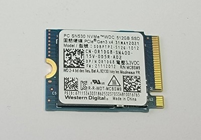 W.D. SN530 512GB Solid State Drive SSD - M.2 NVME PCIe 3.0 x4 2230 - Win 11