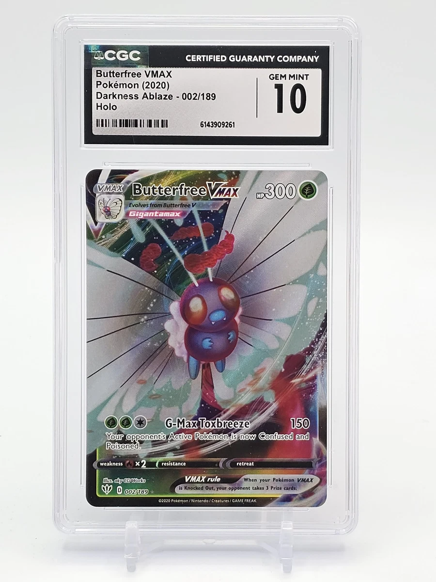 butterfree vmax pokemon card value 002/189 Butterfree VMax main image 1