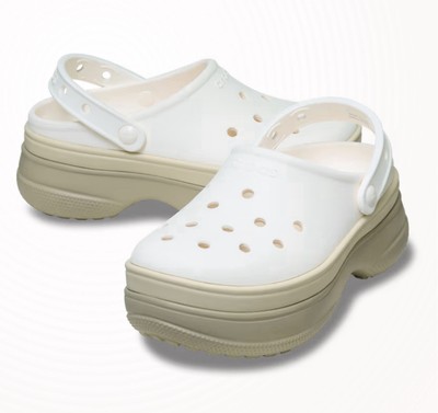 BRAND NEW! CROCS CLASSIC STACKED CLOG 211355 CHALK WHITE - Size M5/W7