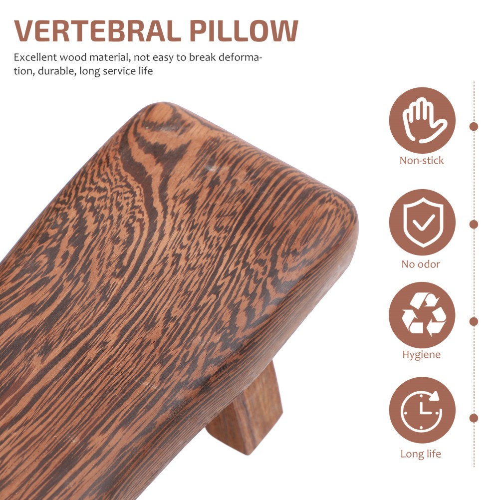 Wood Cervical Spine Pillow Arc Design for Neck Support and Home