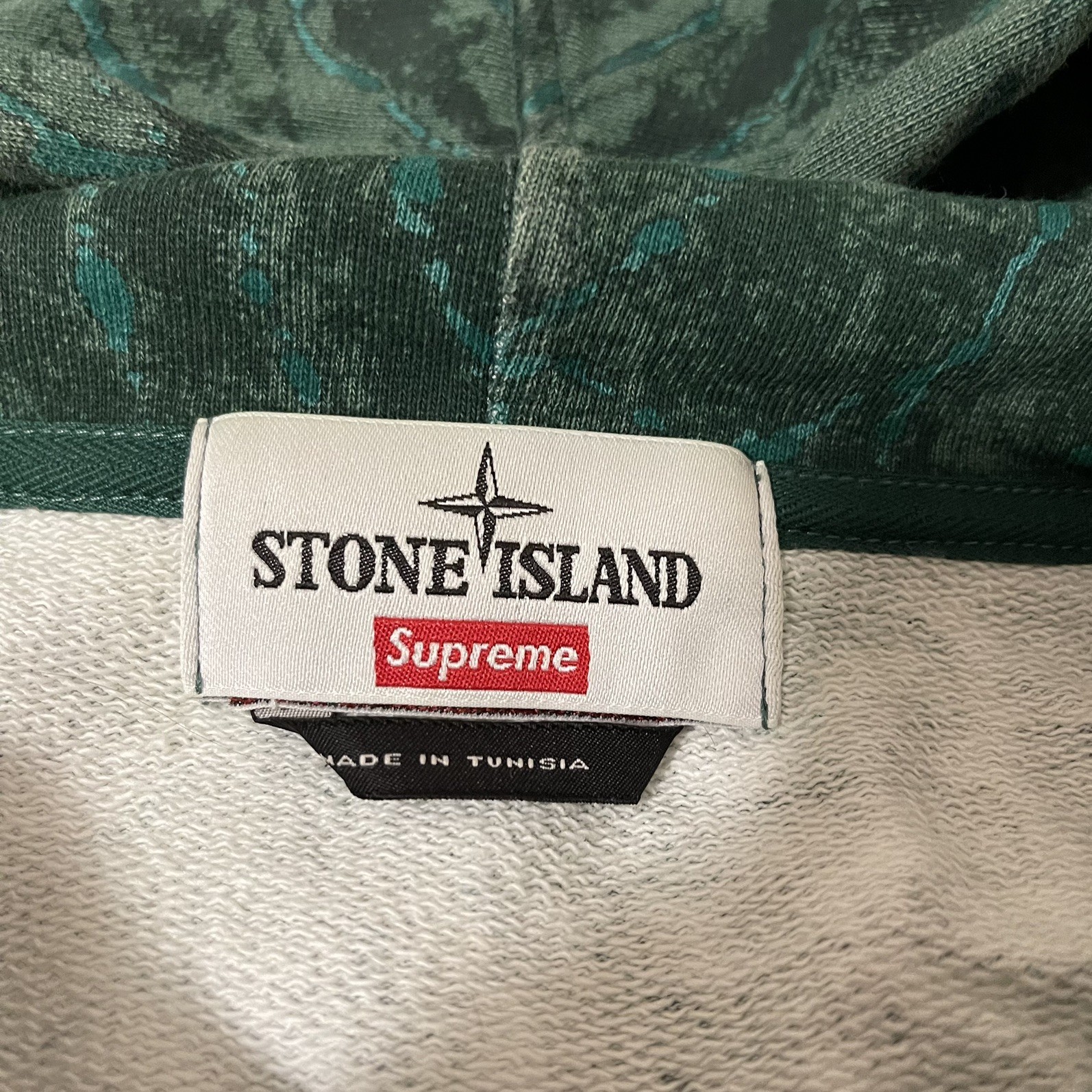 Supreme x Stone Island FW23 Hooded Sweatshirt Spider Web Pattern image 3