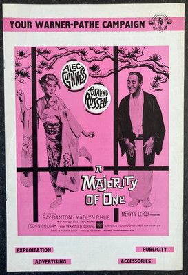 A MAJORITY OF ONE 1961 Original Movie Large UK Campaign Press Book Alec Guinness