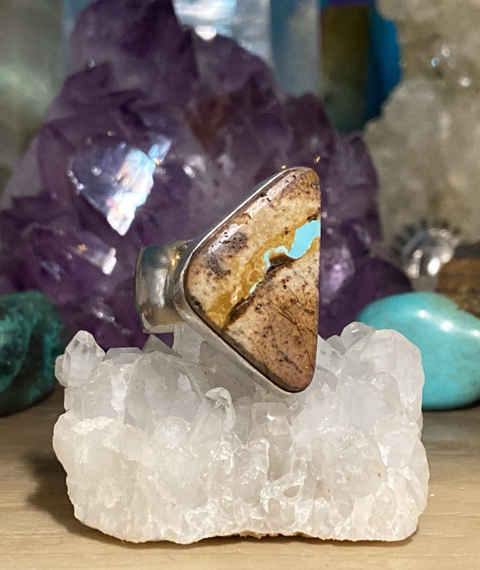 Royston Turquoise Matrix Triangular Southwest Nat… - image 17