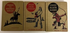 American Adventure Series 3 Book Lot:  Pilot Jack Knight, Chief Black Hawk, +1